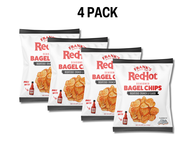 Frank's RedHot® Seasoned Bagel Chips, 4 pack, 5oz Bags