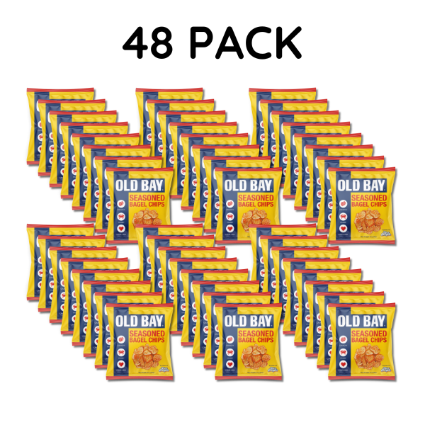 OLD BAY® Seasoned Bagel Chips, 48 pack, 1oz Bags (Single Serve)