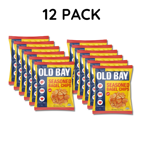 OLD BAY® Seasoned Bagel Chips, 12 Pack, 5oz Bags DISPLAY CASE