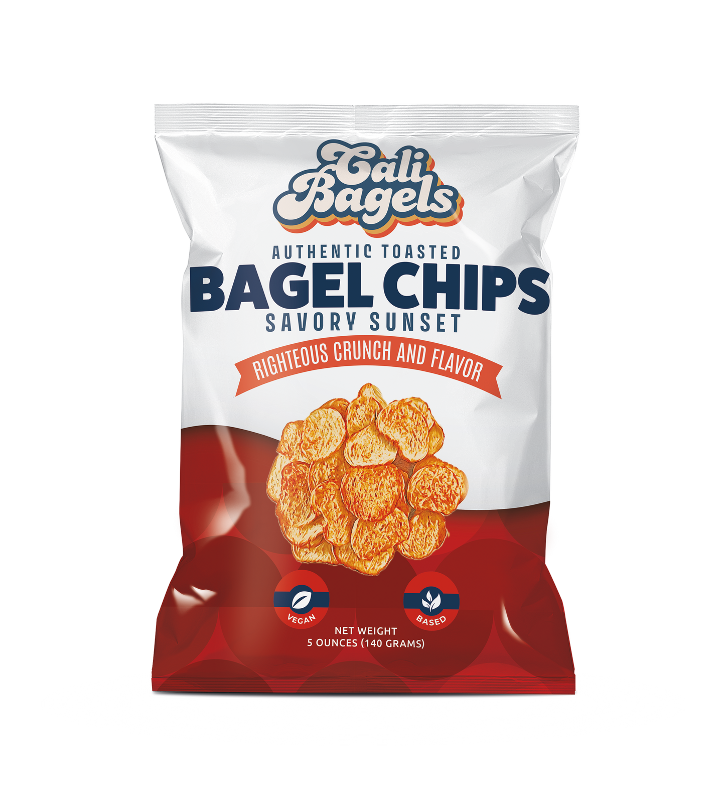 Savory Sunset Seasoned Bagel Chips, 48 pack, 1oz Bags (Single Serve)